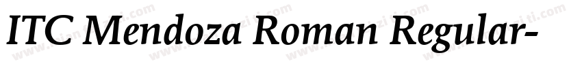 ITC Mendoza Roman Regular字体转换